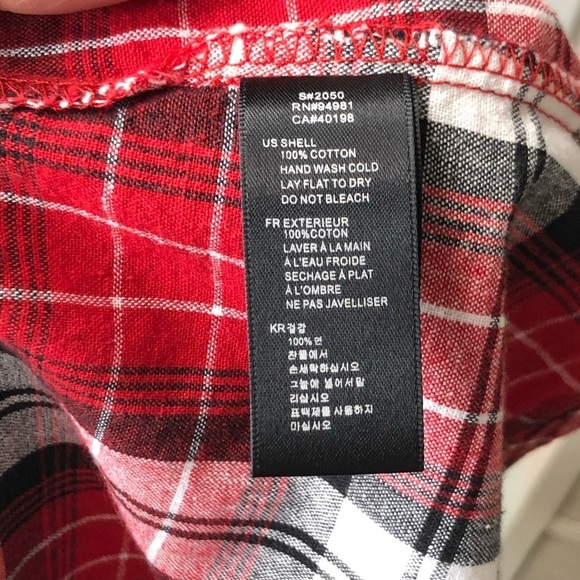 Forever 21 Red White And Black Plaid Shirt - Picture 8 of 8